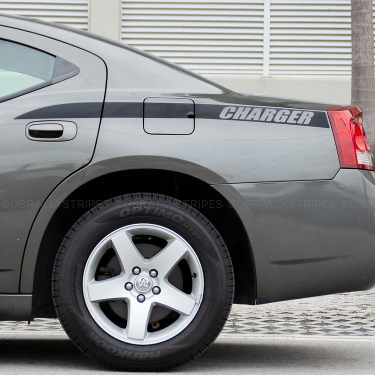 Quarter panel sidebars pre-cut decal set fits Dodge Charger 2006-2010