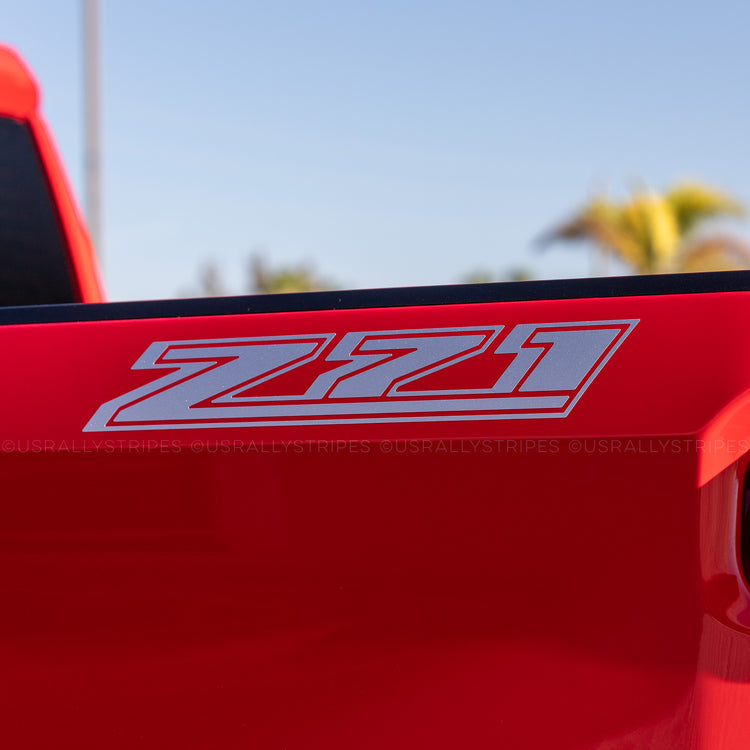 Set of 2: Z71 die-cut vinyl decal for 2021-2022 Chevrolet Silverado