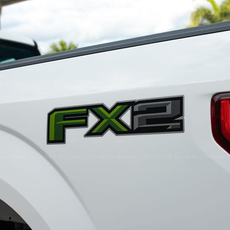 Ford F-150 FX2 vinyl decal monster green view