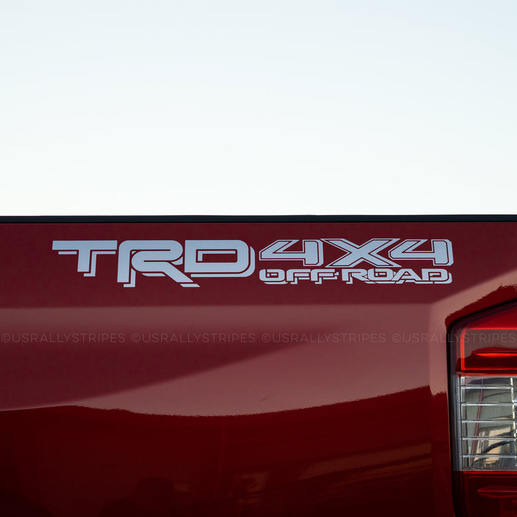 TRD 4x4 off-road die-cut decal applied on Toyota Tundra