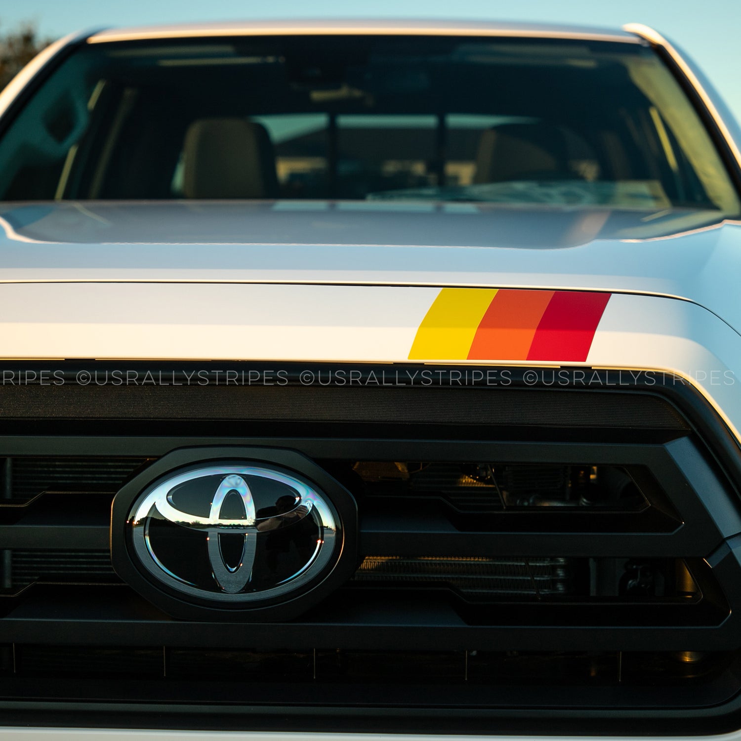 TRD Tri-color top grille pre-cut vinyl sticker Toyota Tacoma 3rd Gen - US Rallystripes